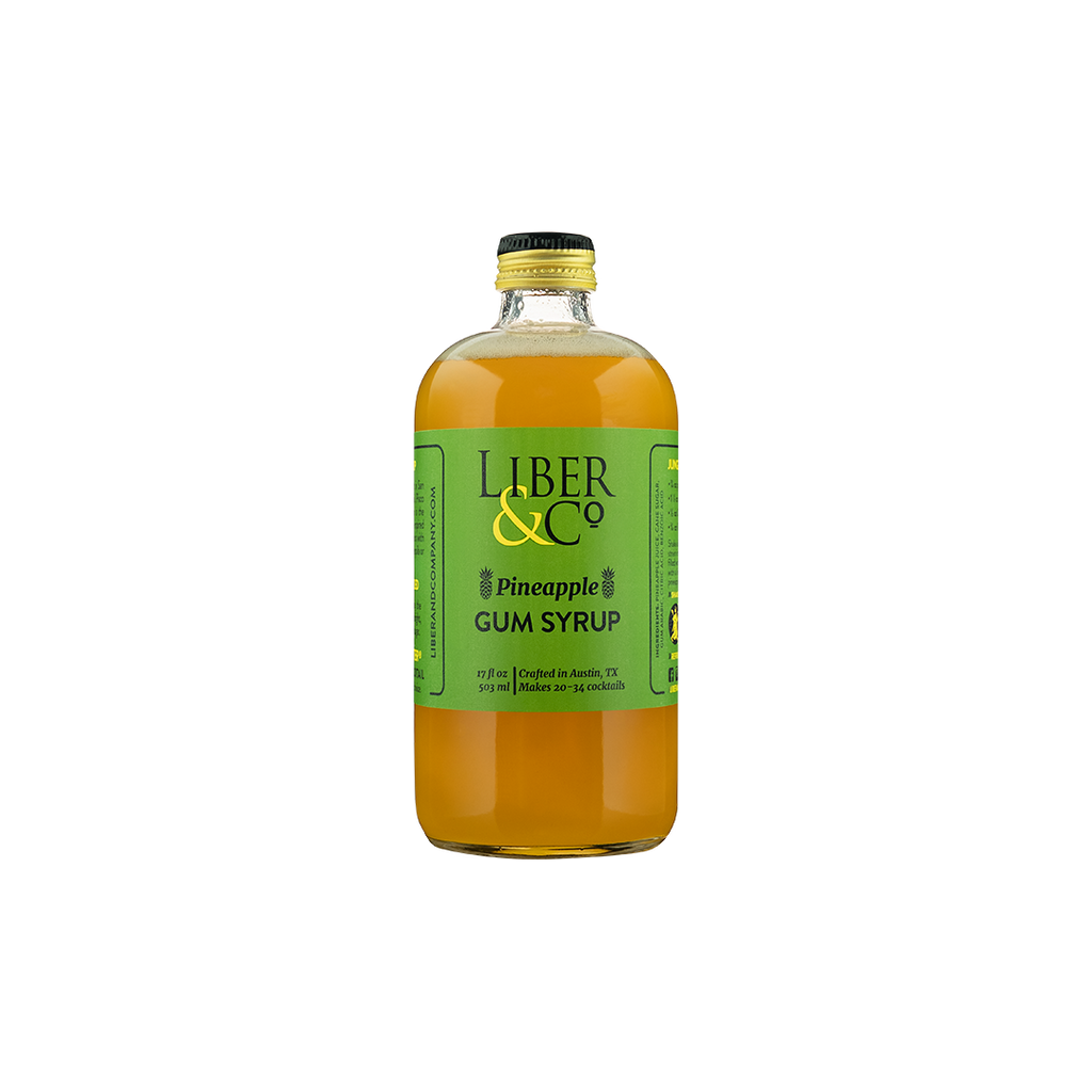 Bottle of Liber & Co. Pineapple Gum Syrup.