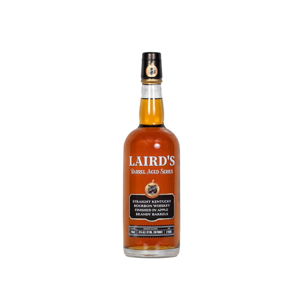 Bottle of Laird's Straight Kentucky Bourbon Whiskey Barrel Finished Series.