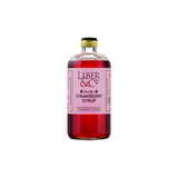 Bottle of Liber & Co. Pacific Strawberry Syrup.