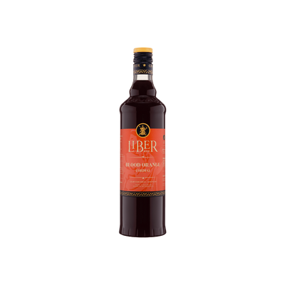 Bottle of Liber Blood Orange Cordial on a white background product image
