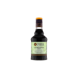 Bottle of Liber caramelized fig syrup on a white background