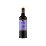 Bottle of Liber Marion Blackberry Syrup on a white background