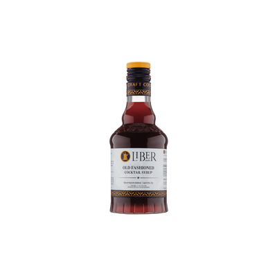 Bottle of Liber Old Fashioned Cocktail Syrup on a white background product image