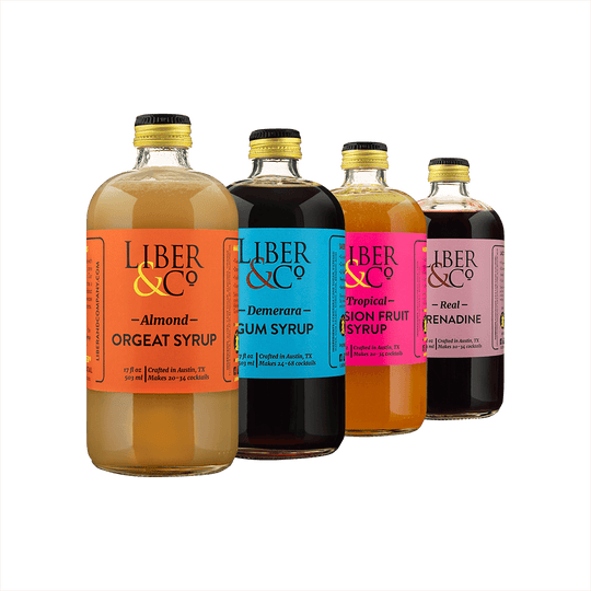 Tiki Essentials from Liber & Co.: Almond Orgeat, Demerara, Passion Fruit, & Real Grenadine