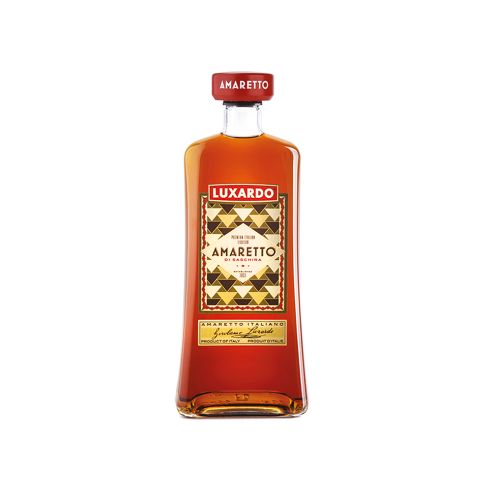 Bottle of Luxardo Amaretto di Saschira Liqueur.