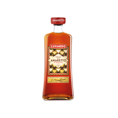 Bottle of Luxardo Amaretto di Saschira Liqueur.