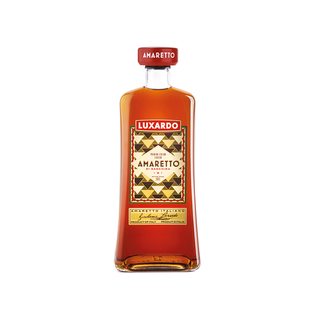 Bottle of Luxardo Amaretto di Saschira Liqueur.