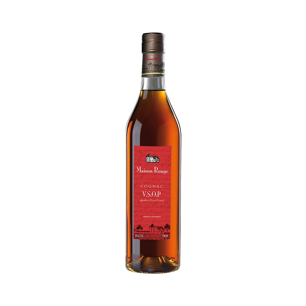 Bottle of Maison Rouge V.S.O.P. Cognac.