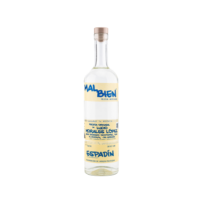 Bottle of Mal Bien Espadín Mezcal. 