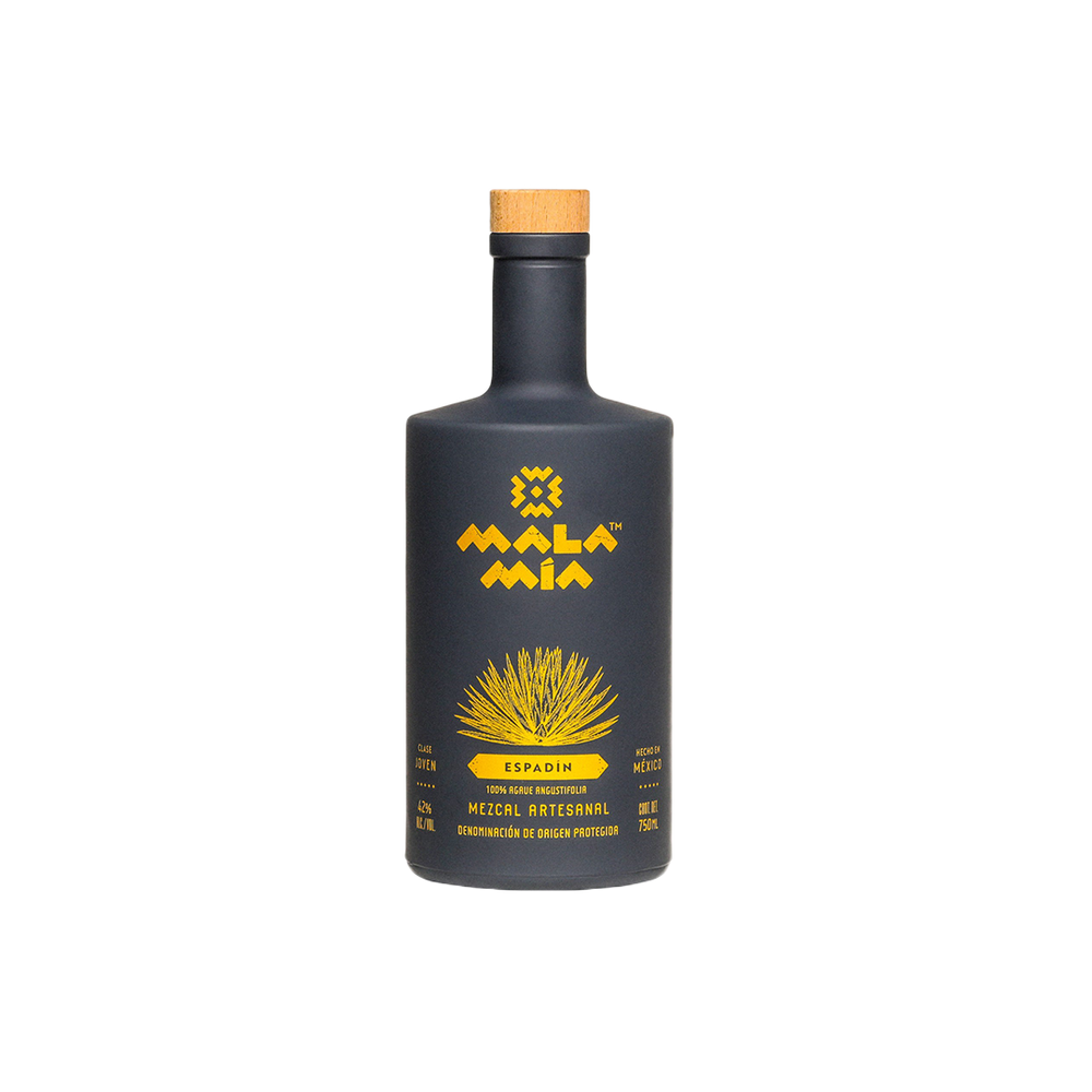 Bottle of Mala Mía Espadin Mezcal.
