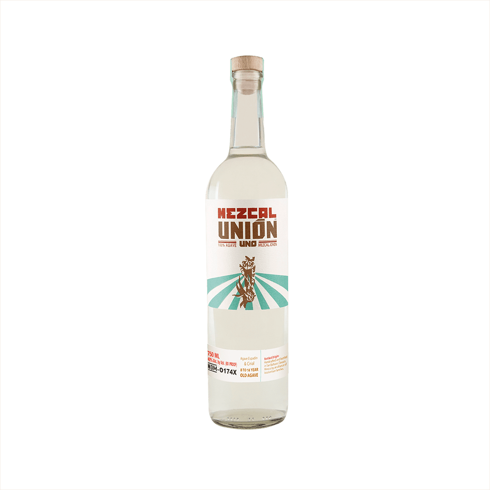Bottle of Mezcal Union Uno.