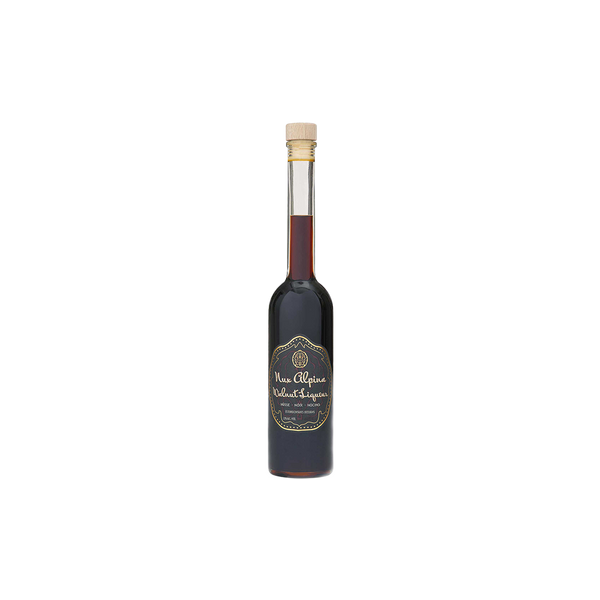 Bottle of Nux Alpina Walnut Liqueur.