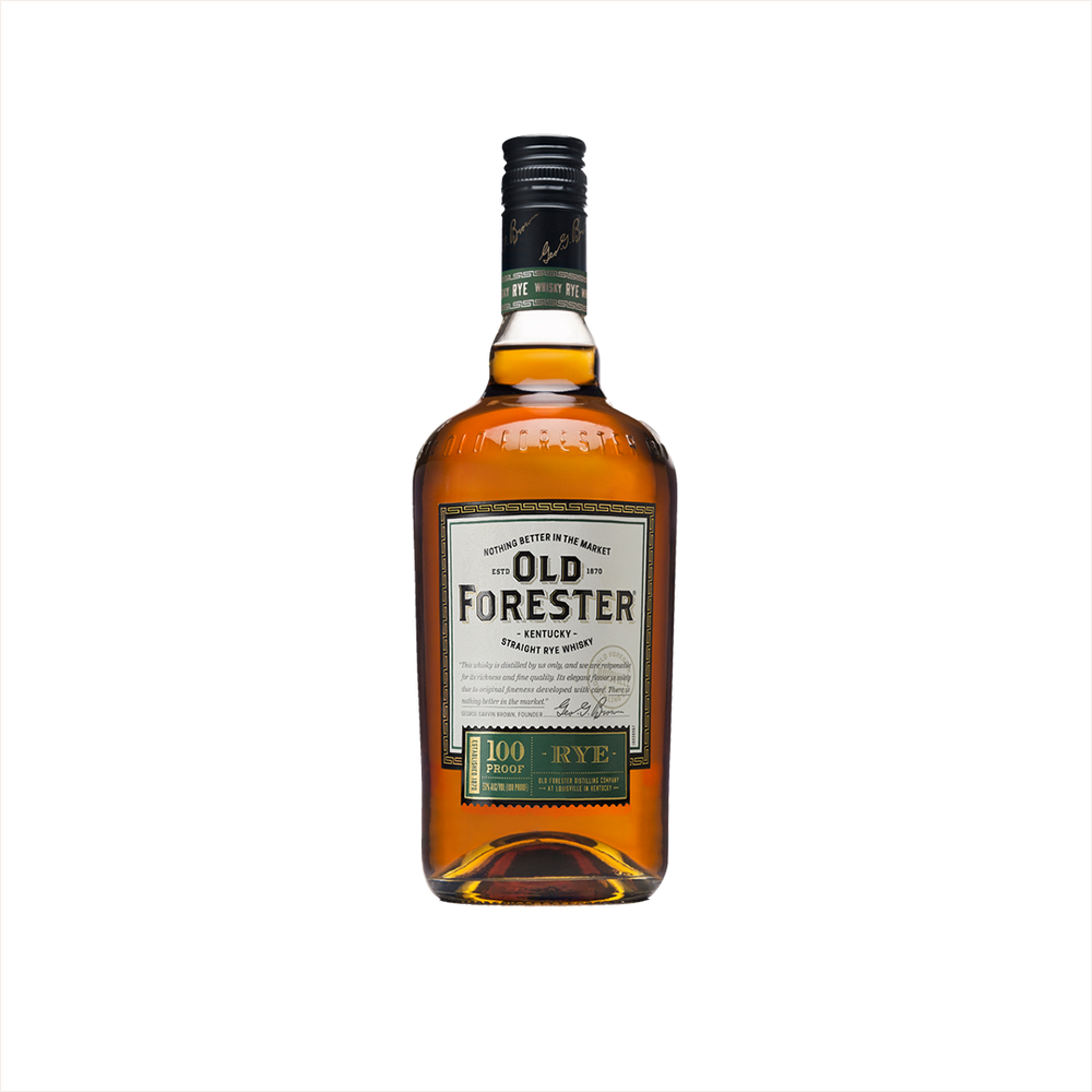 Bottle of Old Forester Rye.