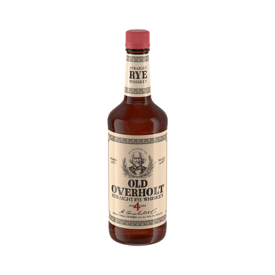 Bottle of Old Overholt Original Straight Rye Whiskey Aged 4 Years.