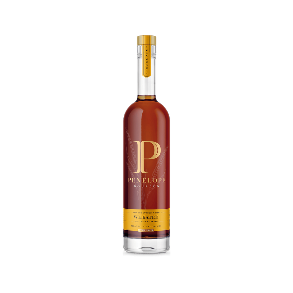 Bottle of Penelope Wheated Straight Bourbon Whiskey.