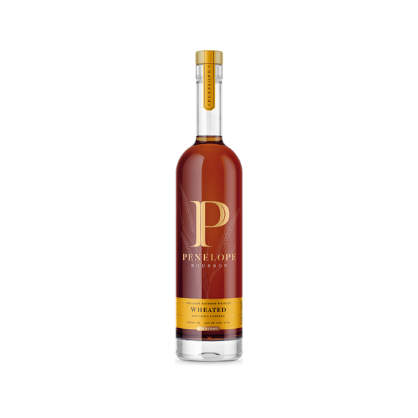 Bottle of Penelope Wheated Straight Bourbon Whiskey.