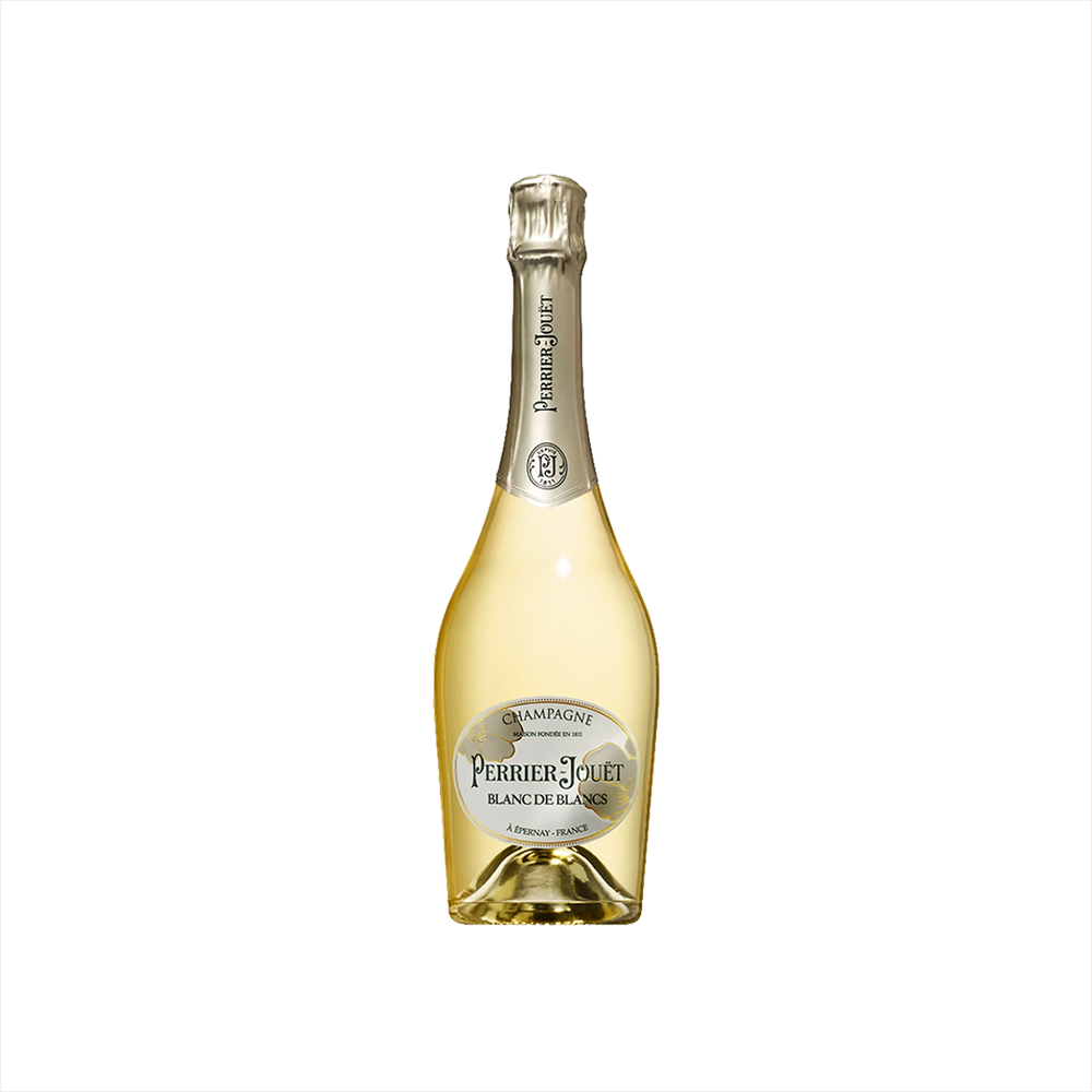 Bottle of Perrier Jouet Blanc De Blancs Champagne.