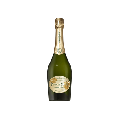 Bottle of Perrier Jouet Grand Brut Champagne.