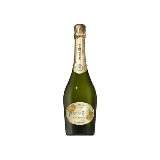 Bottle of Perrier Jouet Grand Brut Champagne.