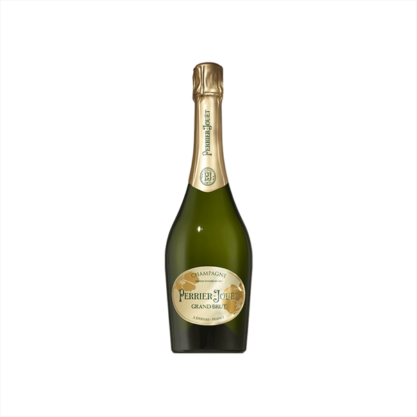 Bottle of Perrier Jouet Grand Brut Champagne.