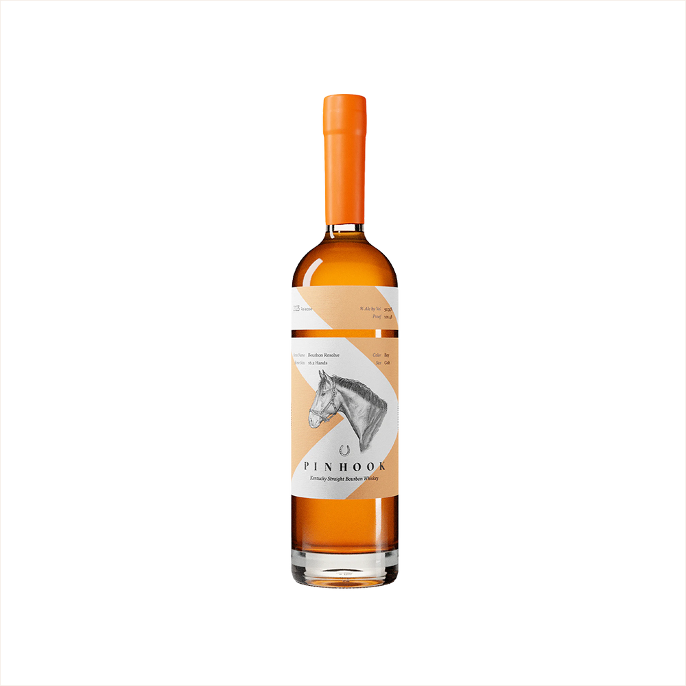 Bottle of Pinhook Kentucky Straight Bourbon Whiskey.