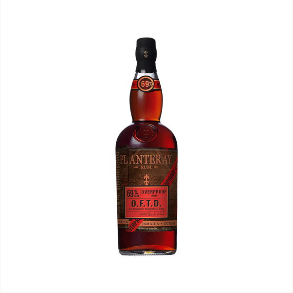 Bottle of Planteray Overproof O.F.T.D. Rum  - formerly Plantation. 1 L.