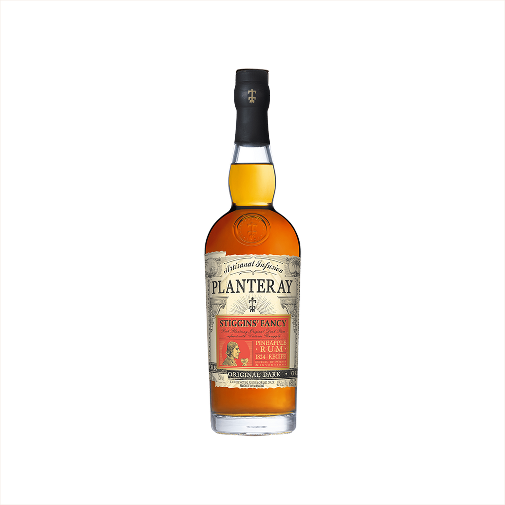 750ml bottle of Planteray Stiggins' Fancy Pineapple Rum.
