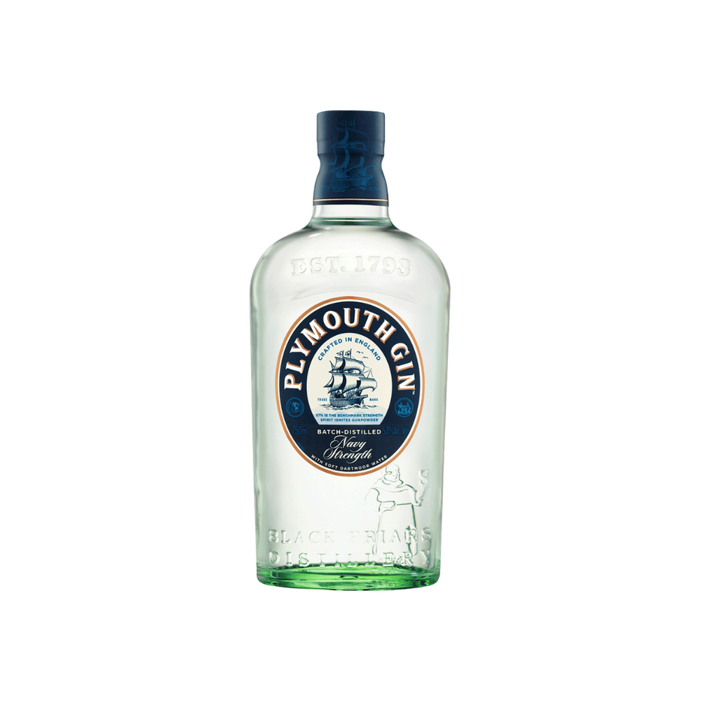Bottle of Plymouth Navy Strength Gin.