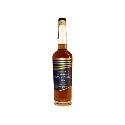 Bottle of Privateer Navy Yard 4 Year Aged Rum.