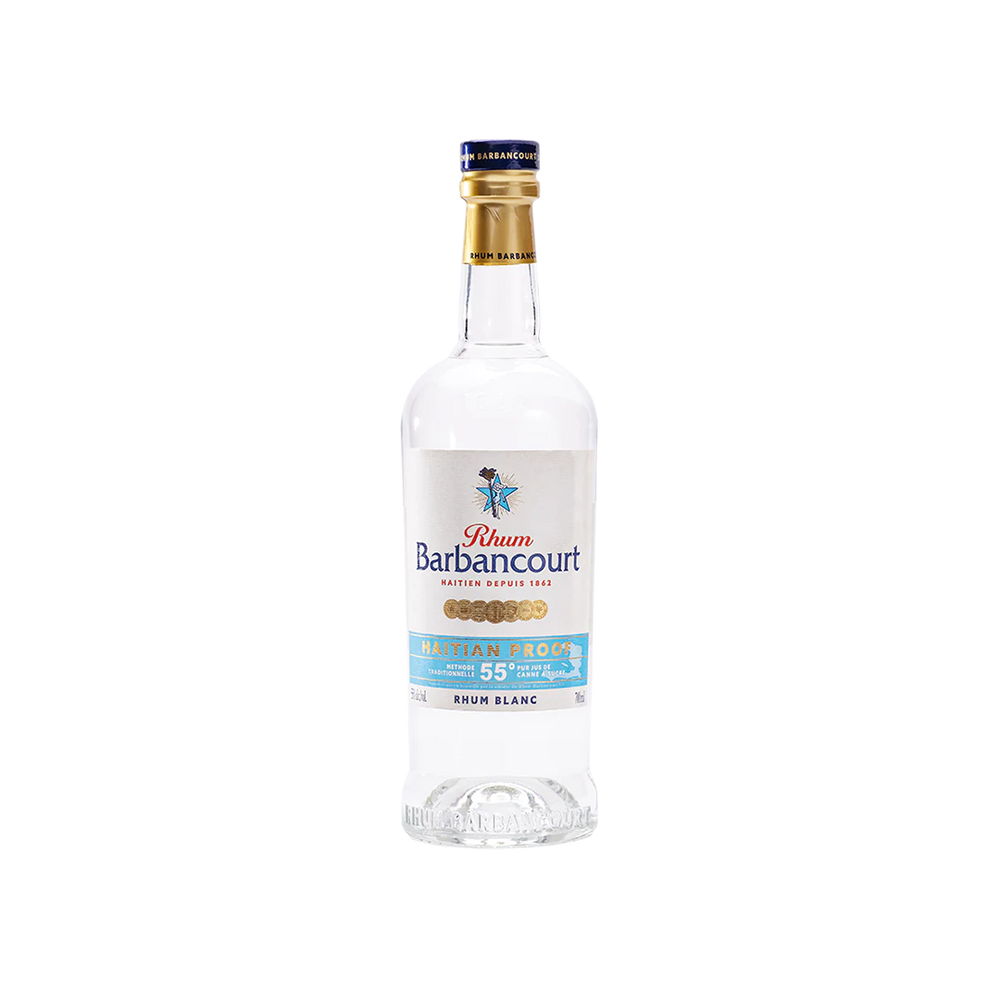 Bottle of Rhum Barbancourt Haitian Proof White Rum 110 Proof.