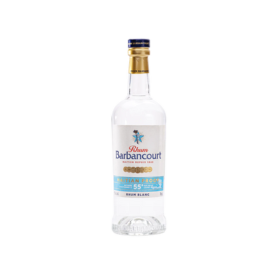 Bottle of Rhum Barbancourt Haitian Proof White Rum 110 Proof.
