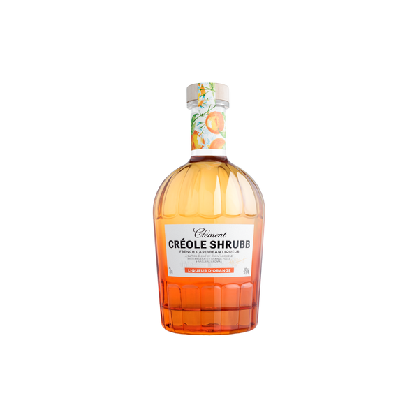 Bottle of Clément Crèole Shrub on a white background