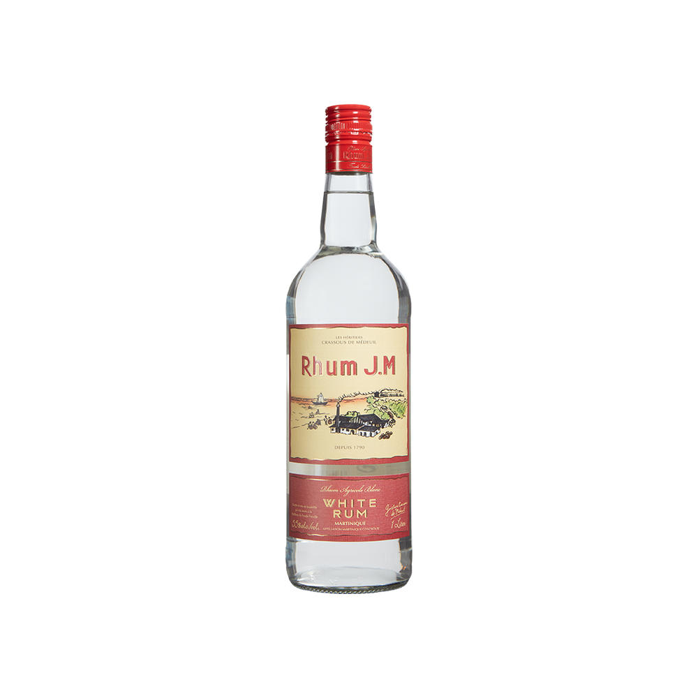 Bottle of Rhum J.M Agricole Blanc 110 White Rum.