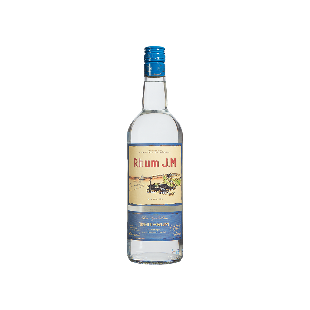 Bottle of Rhum J.M Agricole Blanc 80 White Rum.