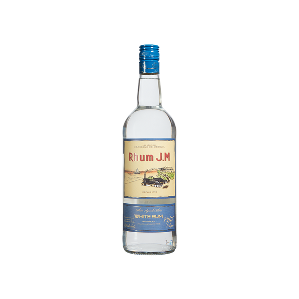 Bottle of Rhum J.M Agricole Blanc 80 White Rum.