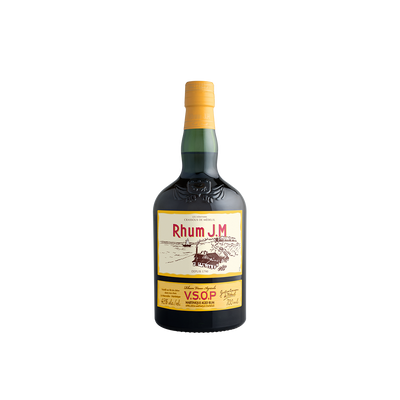 Bottle of Rhum J.M VSOP Martinique Aged Rum.