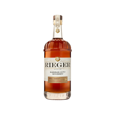 Bottle of Rieger Kansas City Whiskey.