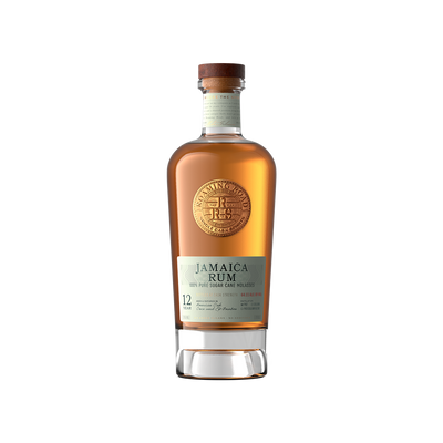 Bottle of Jamaica Rum on a white background