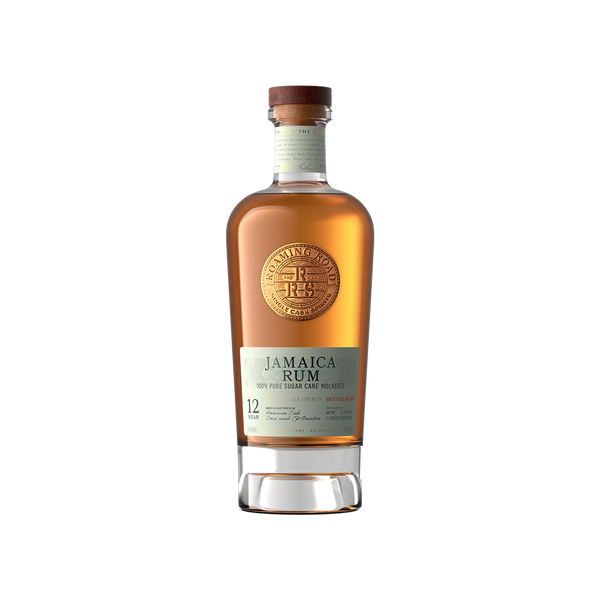 Bottle of Jamaica Rum on a white background