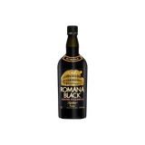 Bottle of Romana Black Sambuca Liqueur.