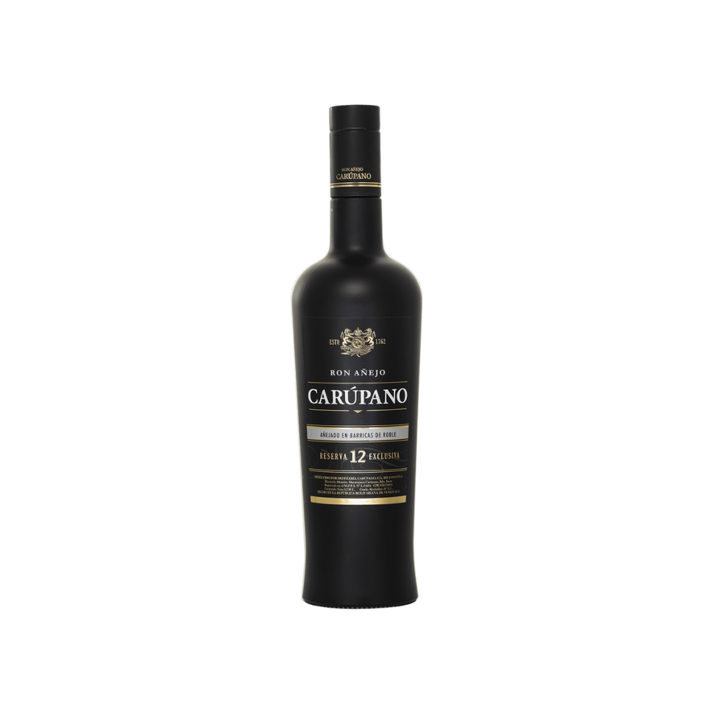 Bottle of Ron Carúpano 12 Reserva Exclusiva Rum.