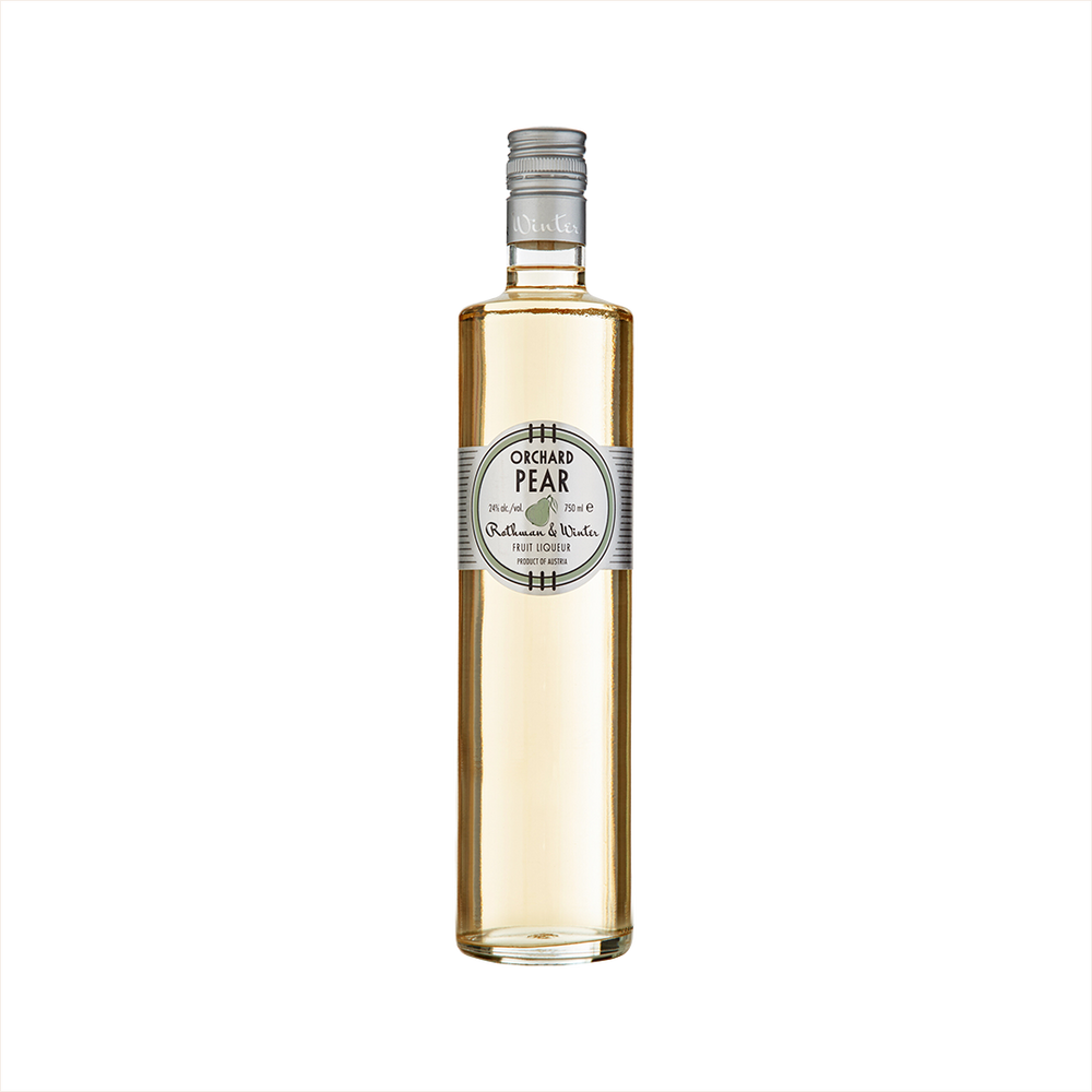 Bottle of Rothman & Winter Orchard Pear Liqueur.