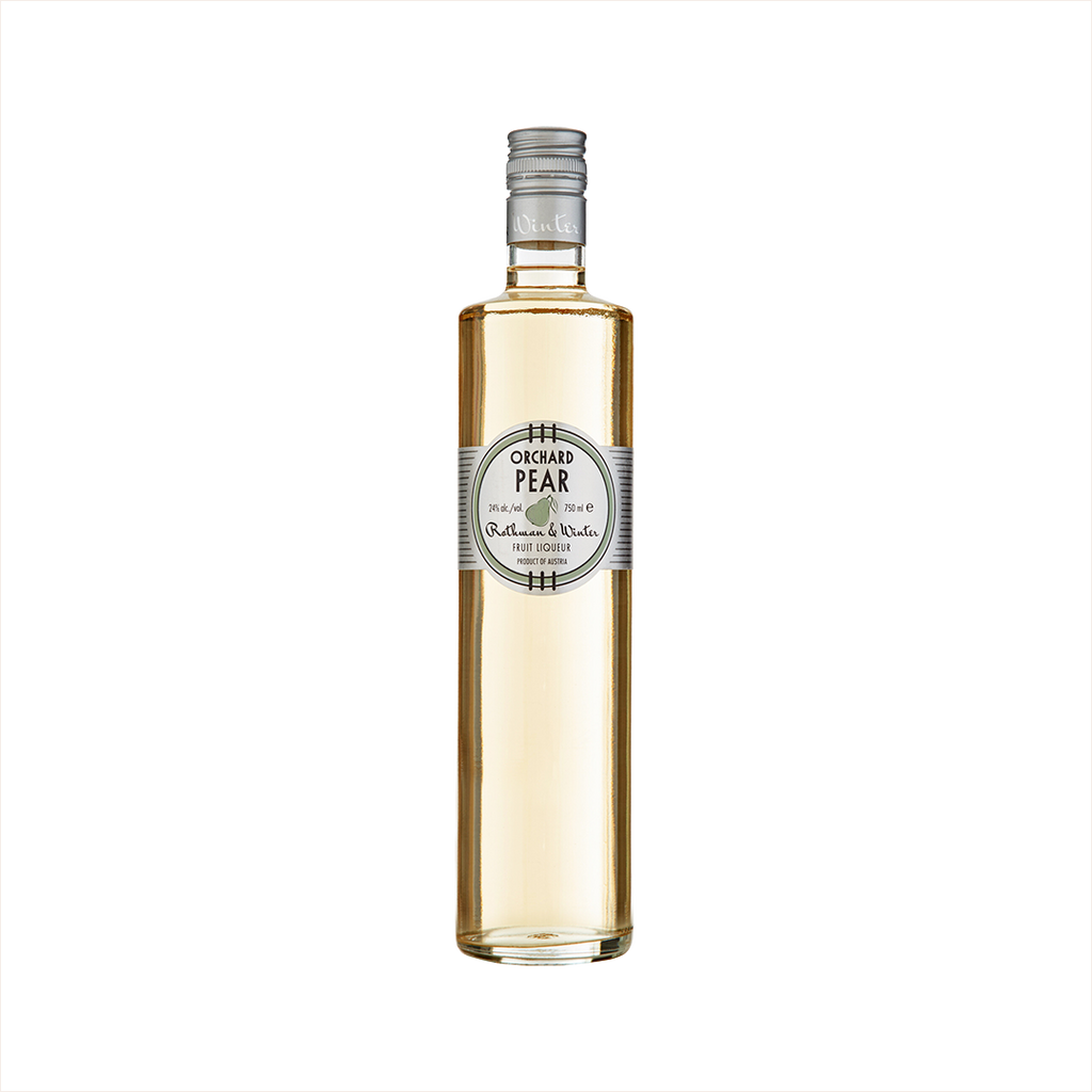 Bottle of Rothman & Winter Orchard Pear Liqueur.