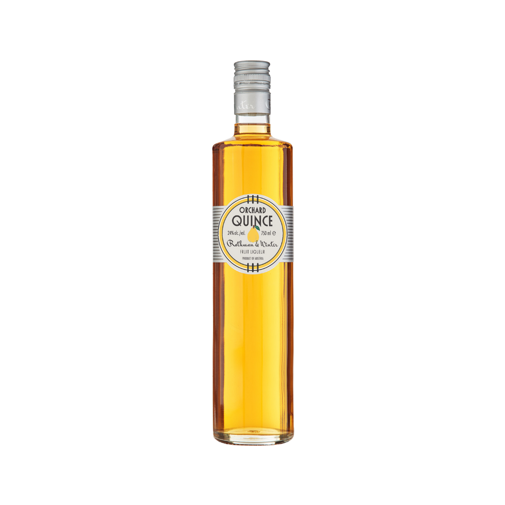 Bottle of Rothman & Winter Orchard Quince Liqueur.