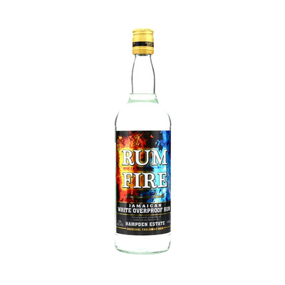Bottle of Rum Fire Overproof Jamaican Rum.
