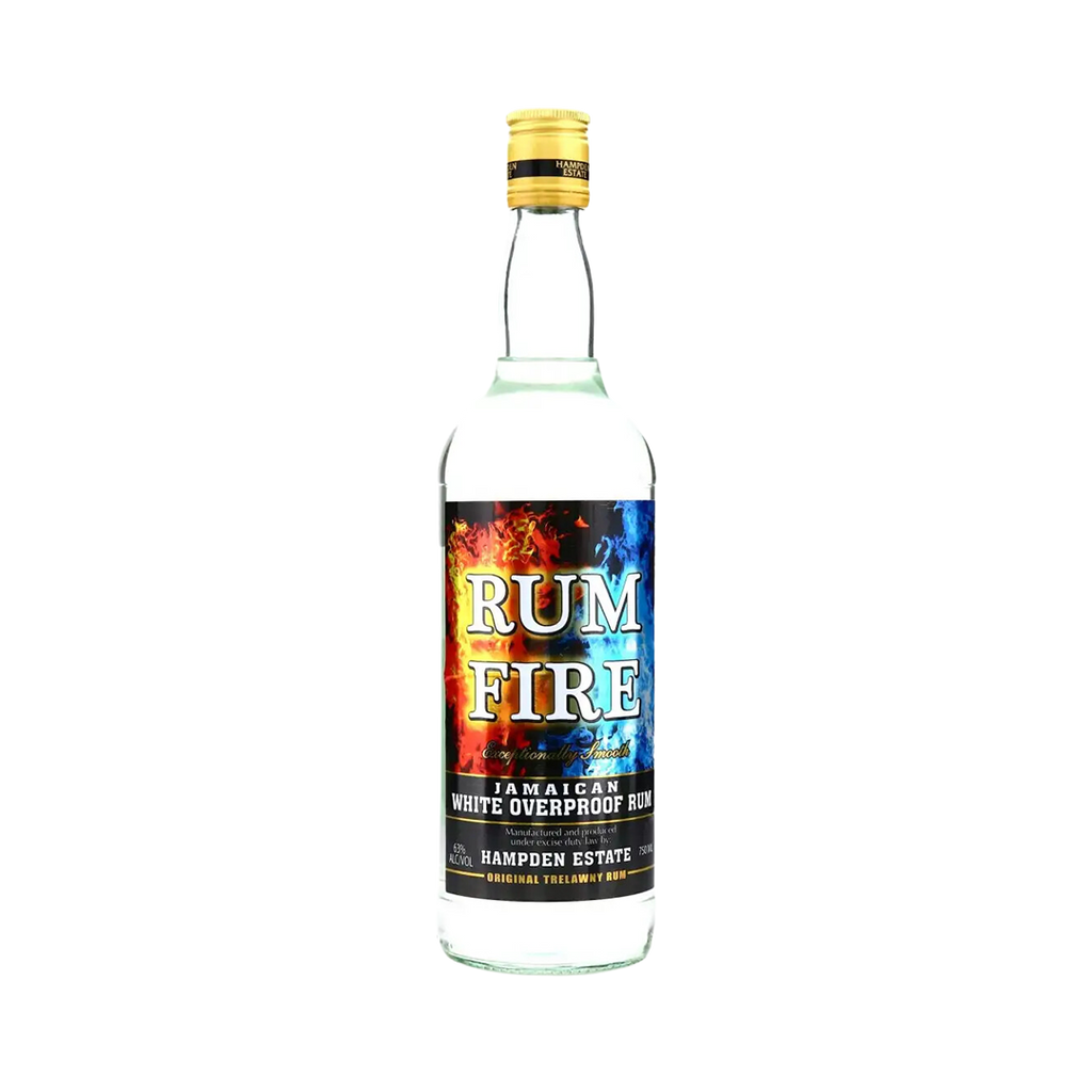 Bottle of Rum Fire Overproof Jamaican Rum.