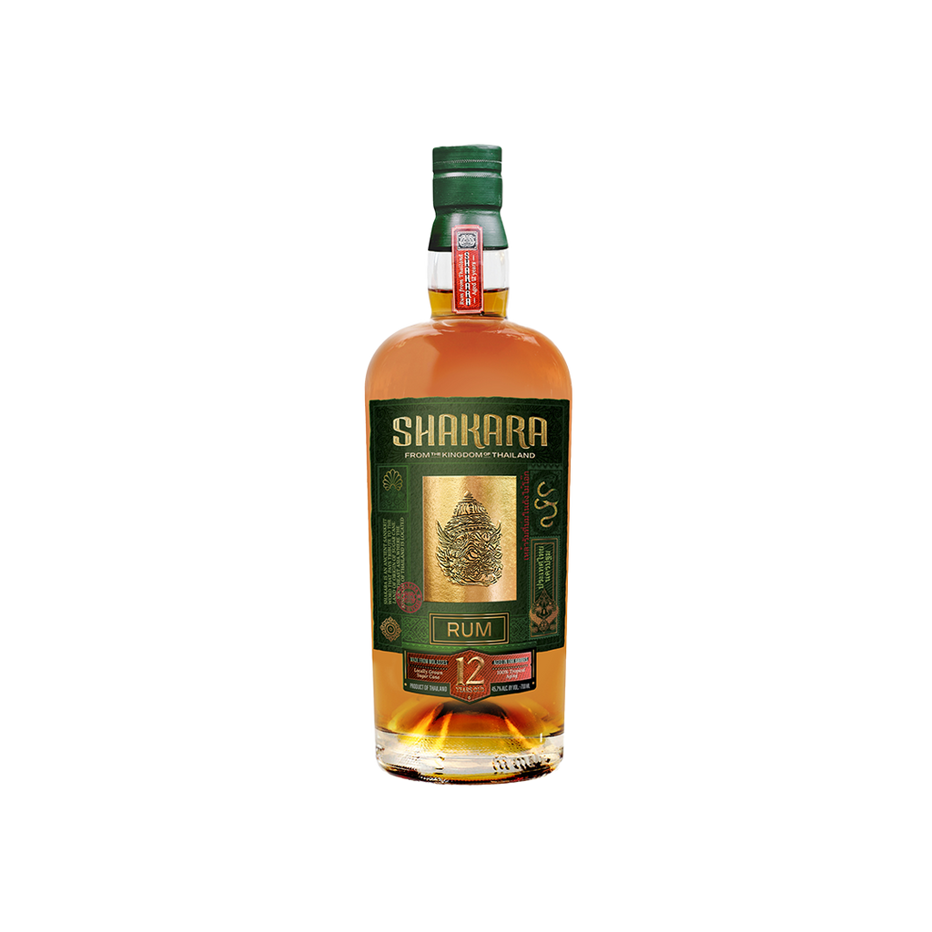 Bottle of Shakara 12 Year Old Rum.
