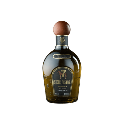 Bottle of Siete Leguas Añejo Tequila.
