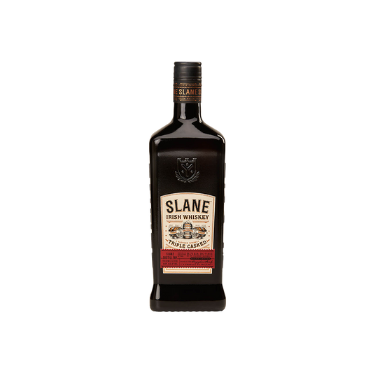 Bottle of Slane Triple Casked Irish Whiskey.