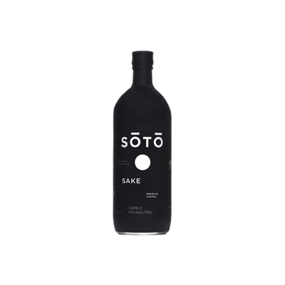 Bottle of Soto Junmai Sake Black Label.